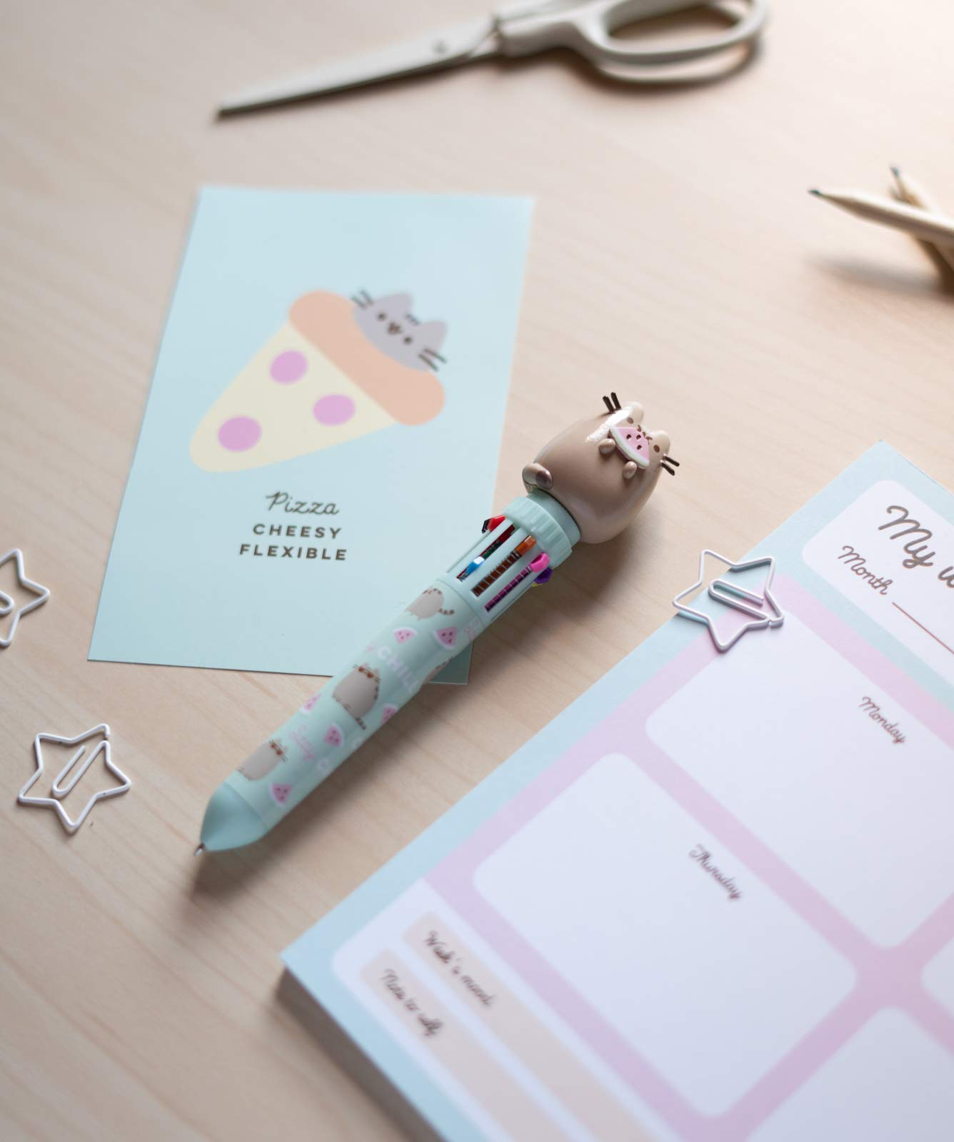 Amazon | 公式Pusheen Pen | 10 in 1 ボールペン 3D Pusheenトッパー